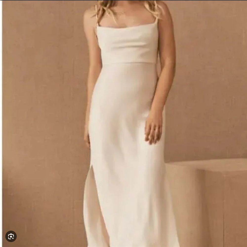 BHLDN Cali Satin Charmeuse Cowl-Neck Midi Slip Dress- NEVER WORN- NWT